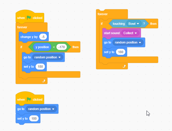 Drag & drop the “start sound collect” coding block